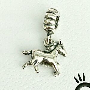 Authentic Pandora Silver Horse Zodiac Dangle Charm ~ Retired & RARE